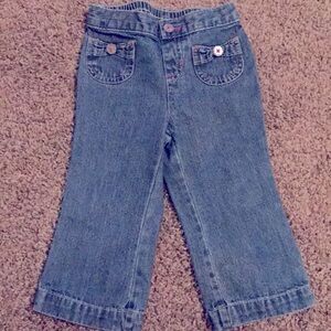 Jumping Beans Blue Jeans silver sparkly buttons